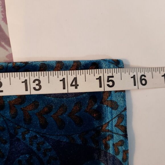 Unity World Wear Artsy Velvet Tunic Top Medium Blue Asymmetric Fairy Whimsigoth - Picture 10 of 12